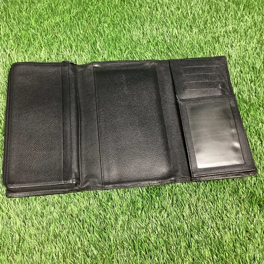 Tombolini Black Leather Wallet Italy